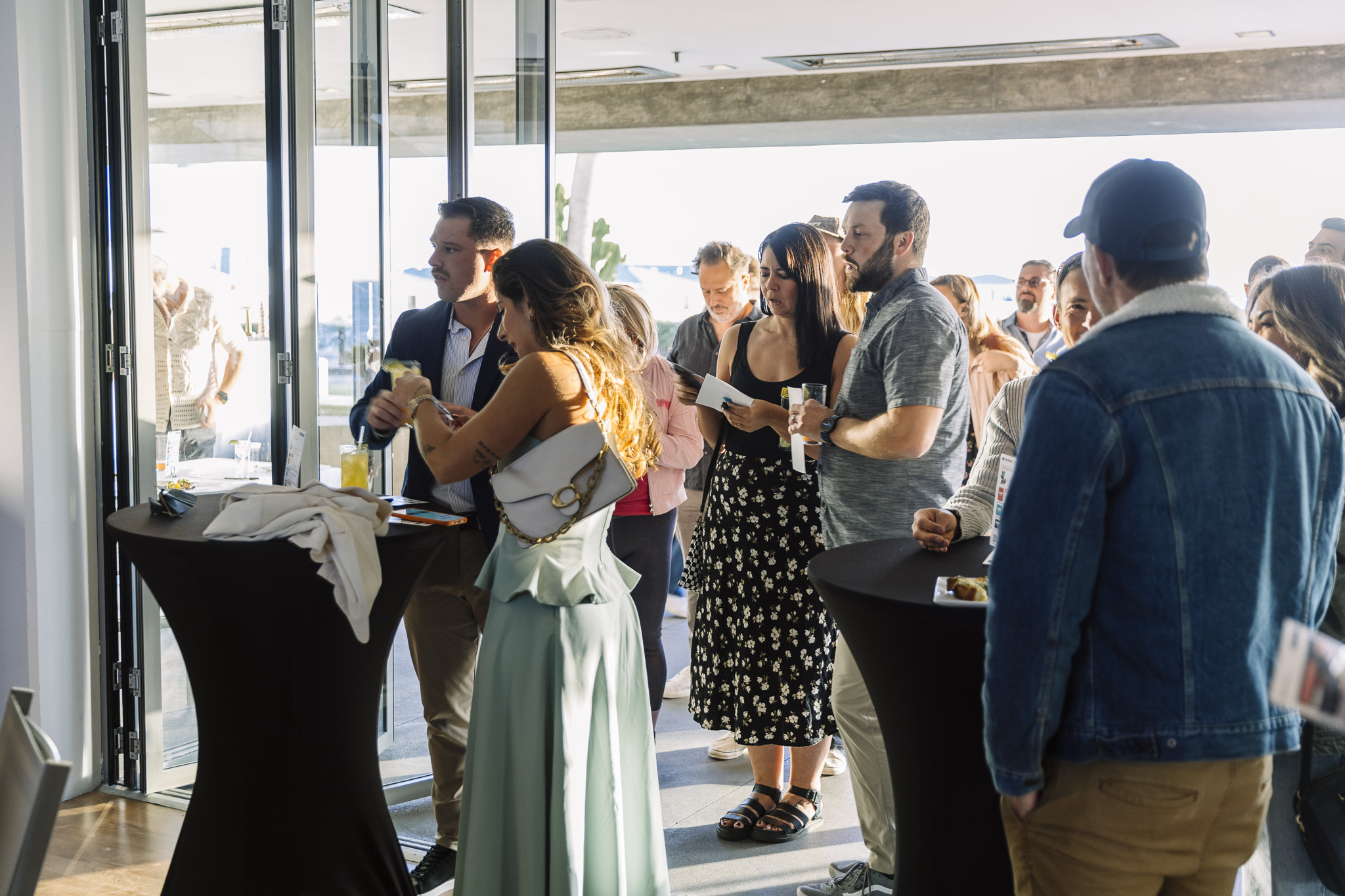 Residents mingling at a Village night in San Diego